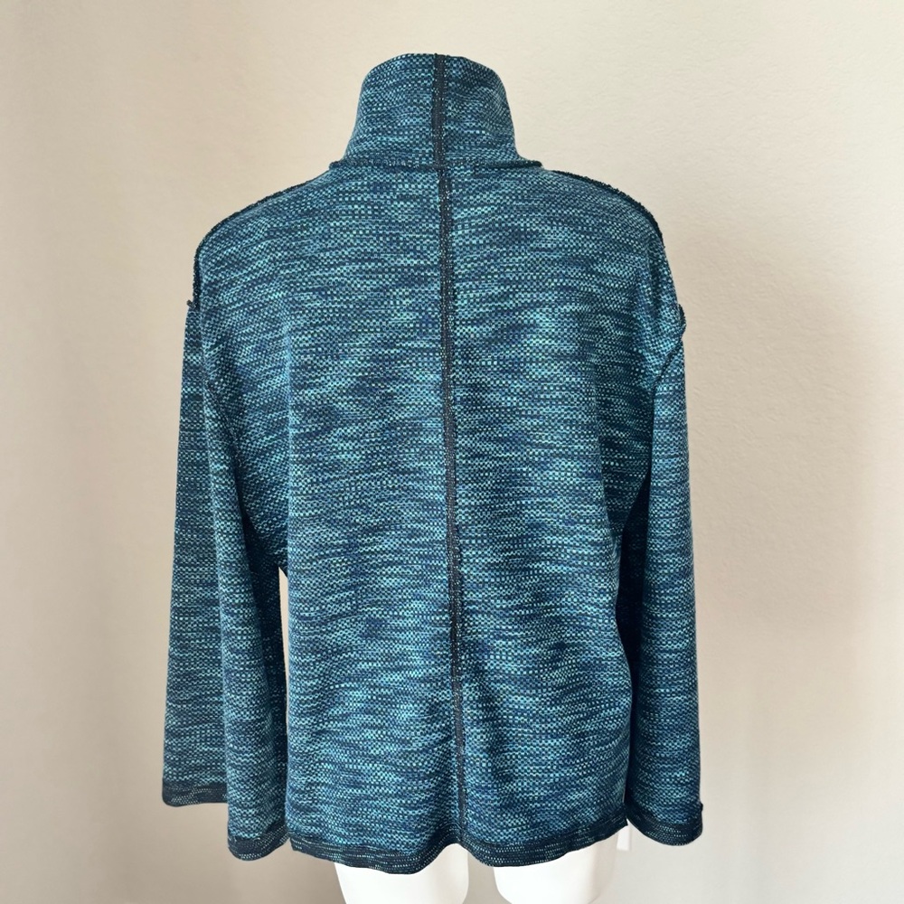 We the Free by Free People Sunny Days Space-Dye Turtleneck Sweater Blue Sz Small - Picture 4 of 10